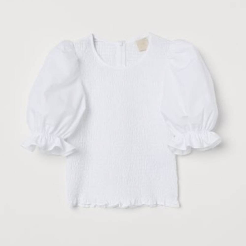 Smocked Puff Sleeve Top